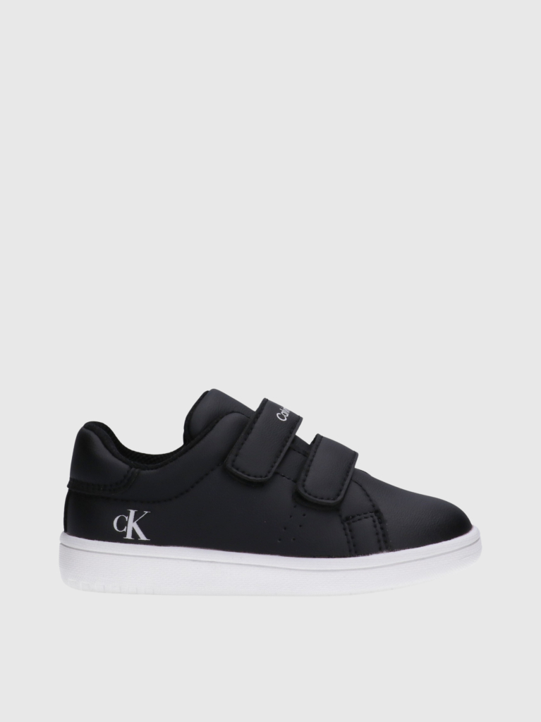 Black Low Cut Velcro Sneaker  Kids Unisex