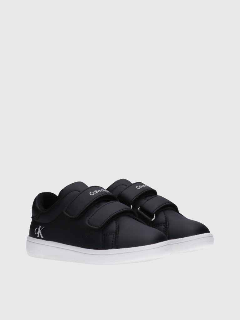 Black Low Cut Velcro Sneaker  Kids Unisex