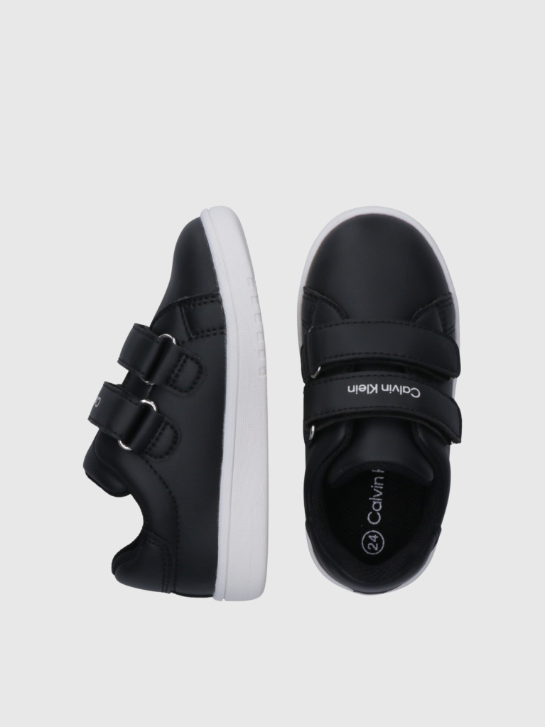 Black Low Cut Velcro Sneaker  Kids Unisex