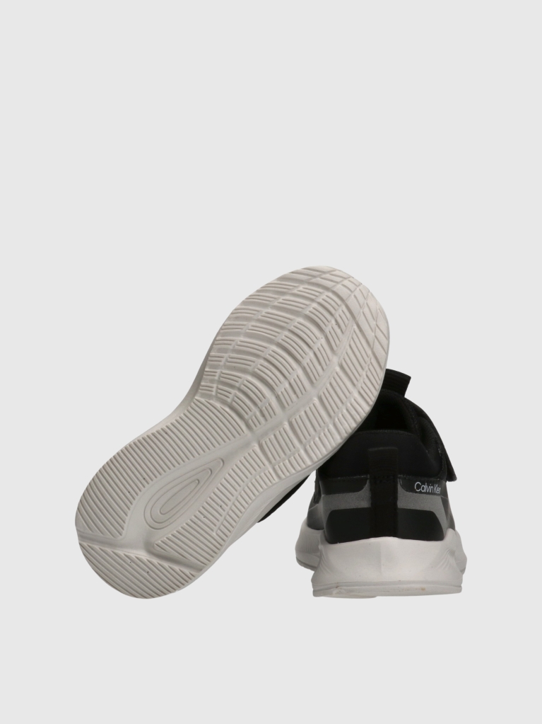 Black Low Cut Velcro Sneakers  Kids Unisex