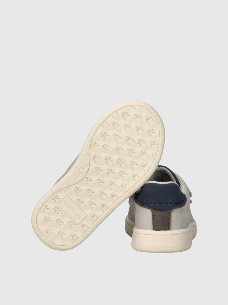 Grey Kids Low Cut Velcro Sneakers  Kids Unisex