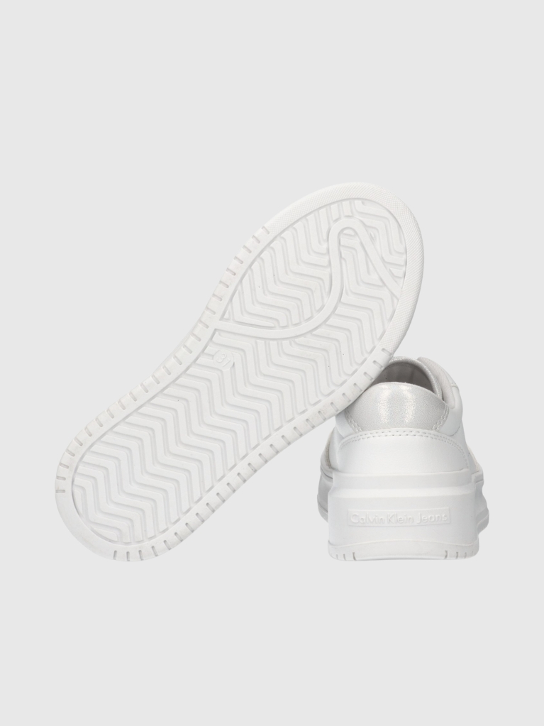 White Low Cut Lace-Up Sneaker  Girls