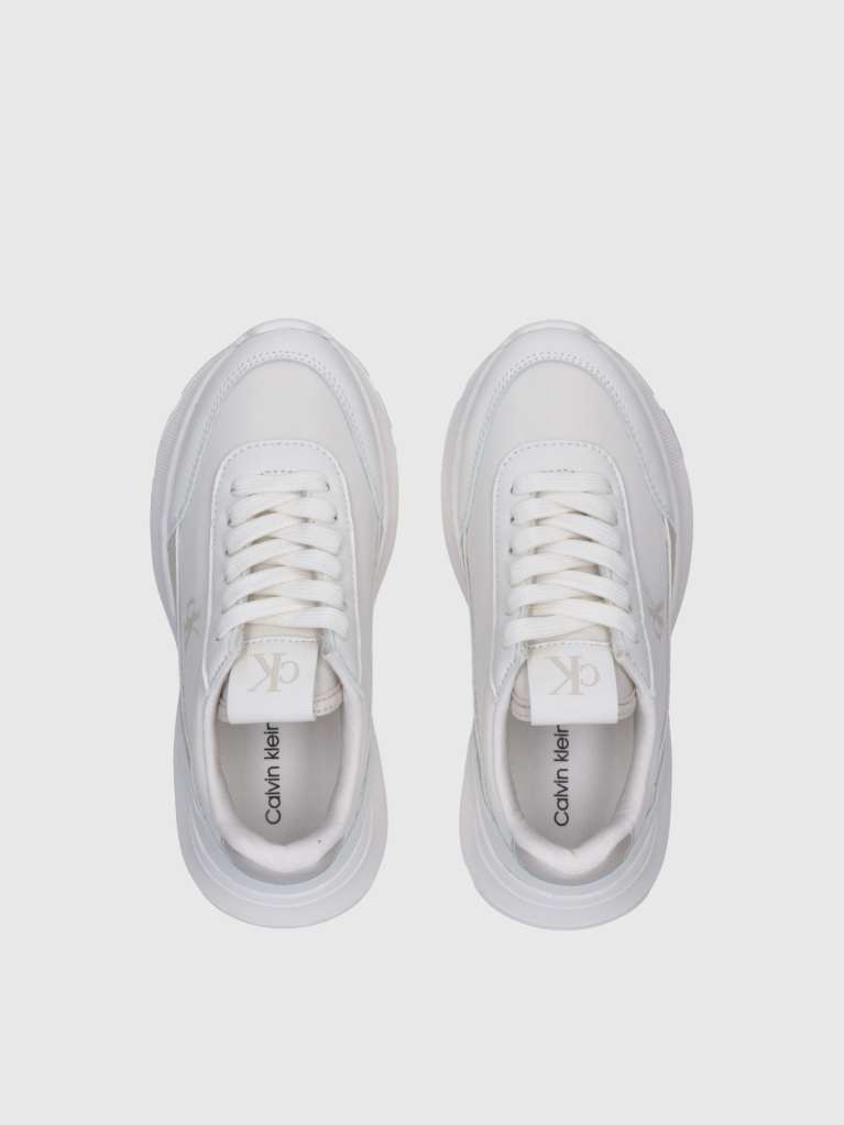 White Low Cut Lace-Up Sneaker  Girls