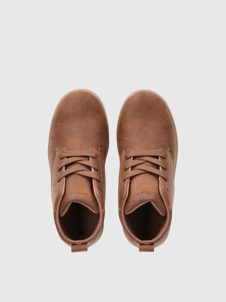 Καφέ Παιδικά Mid Sneakers Με Κορδόνια  Παιδικό Unisex