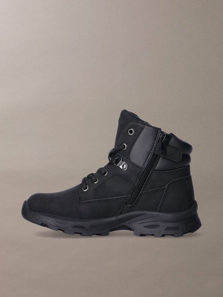 Μαύρο Παιδικά Μποτάκια Με Κορδόνια  Παιδικό Unisex