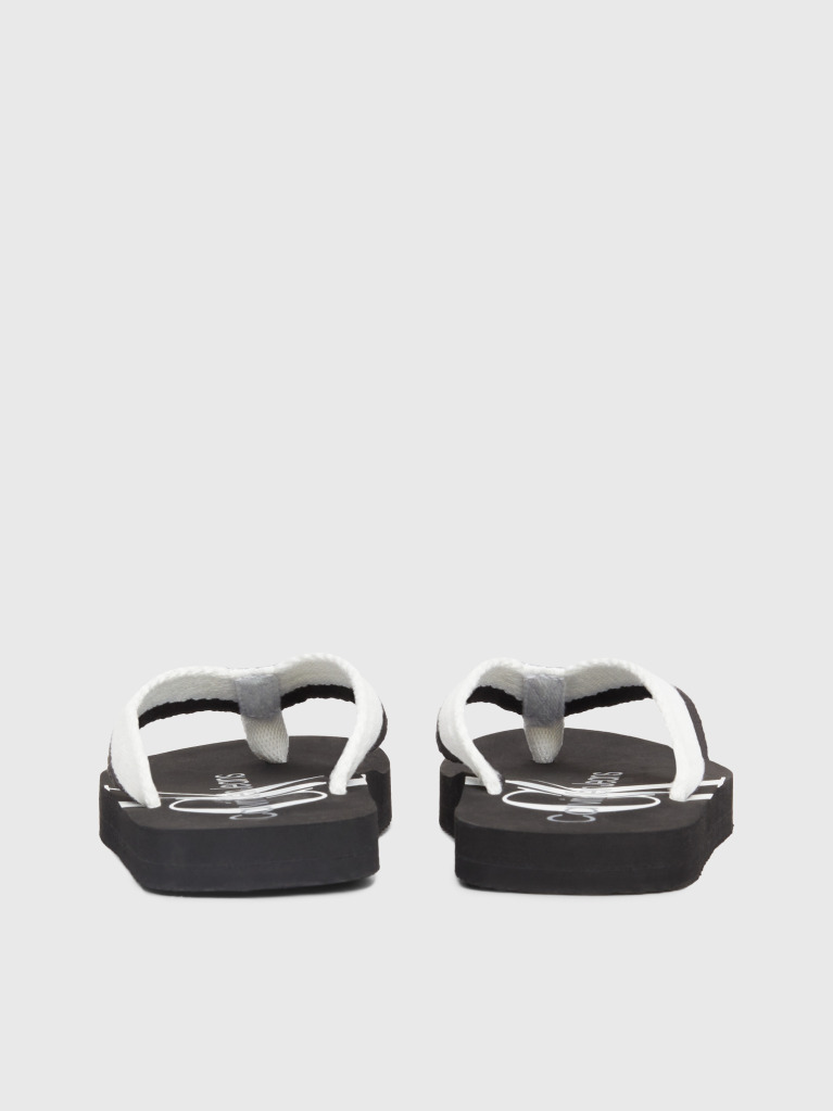 Black Kids Logo Print Flip Flop  Kids Unisex