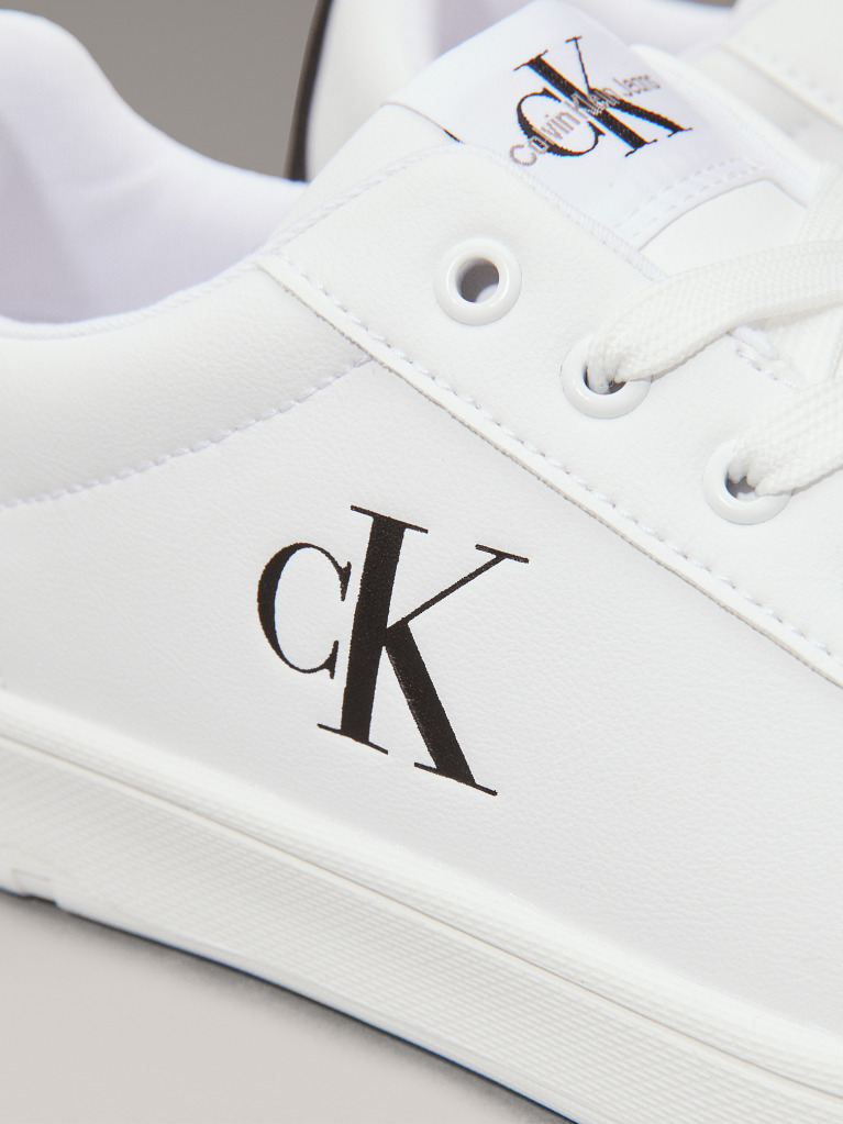 White Low Cut Lace-Up Sneaker  Kids Unisex