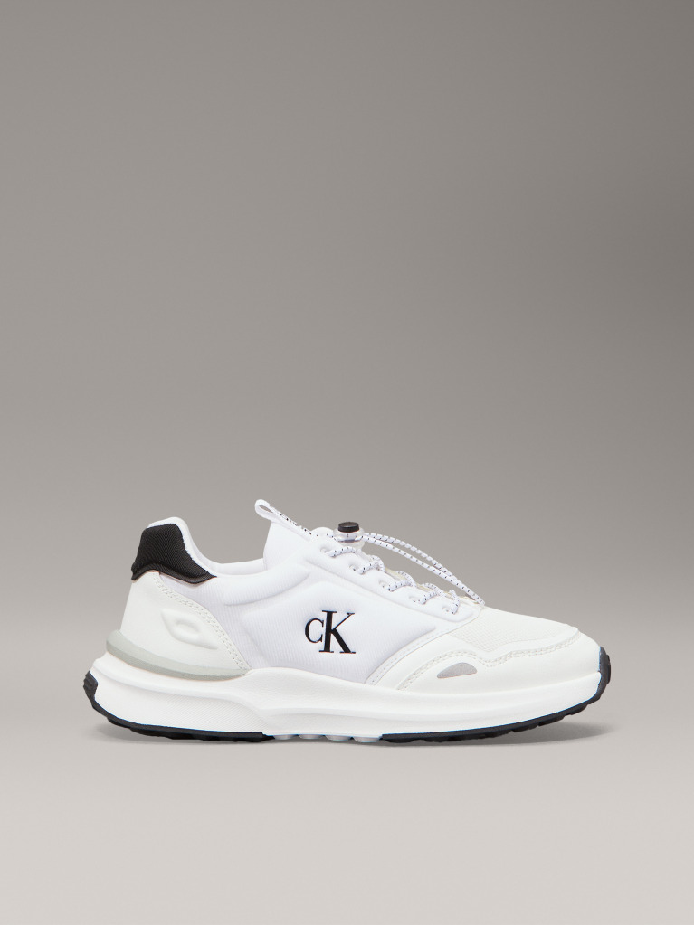 White Low Cut Lace-Up Sneaker  Kids Unisex