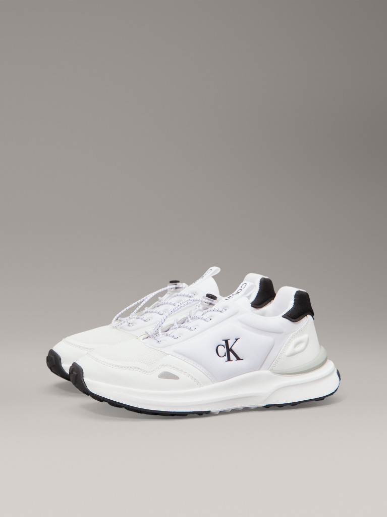 White Low Cut Lace-Up Sneaker  Kids Unisex