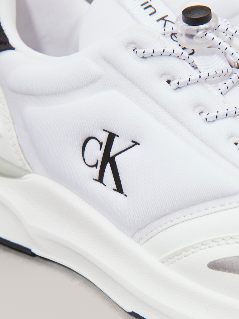 White Low Cut Lace-Up Sneaker  Kids Unisex
