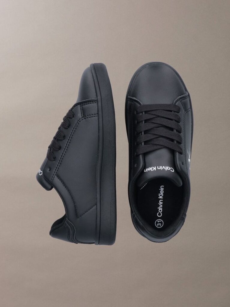 Μαύρο Παιδικά Δετά Sneakers Με Χαμηλό Κόψιμο  Παιδικό Unisex