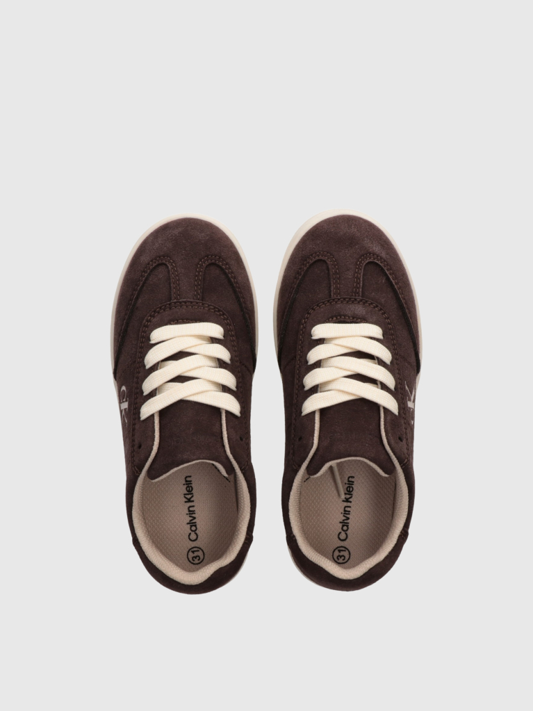 Καφέ Παιδικά Δετά Sneakers Με Χαμηλό Κόψιμο  Παιδικό Unisex