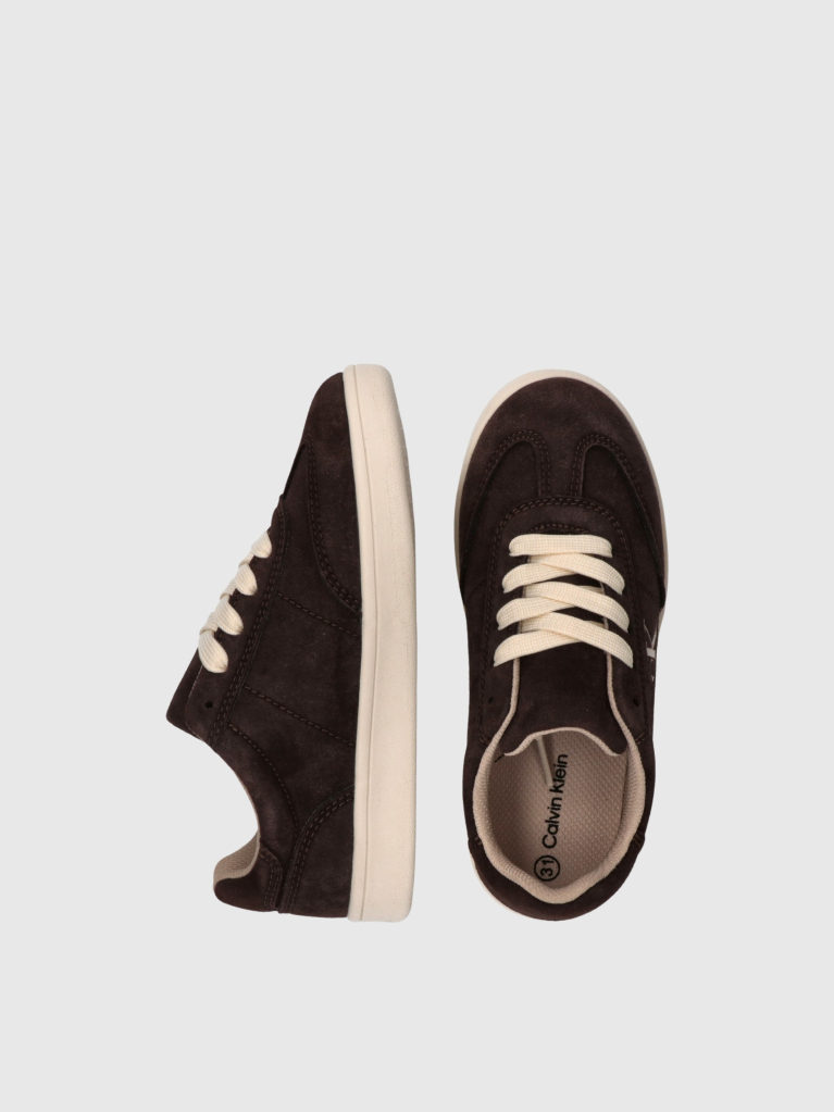 Καφέ Παιδικά Δετά Sneakers Με Χαμηλό Κόψιμο  Παιδικό Unisex
