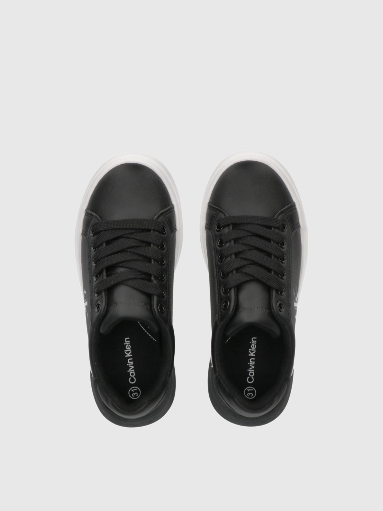 Μαύρο Παιδικά Δετά Sneakers Με Χαμηλό Κόψιμο  Παιδικό Unisex