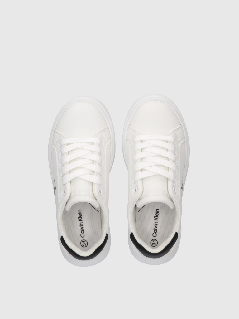 Λευκό Παιδικά Δετά Sneakers Με Χαμηλό Κόψιμο  Παιδικό Unisex