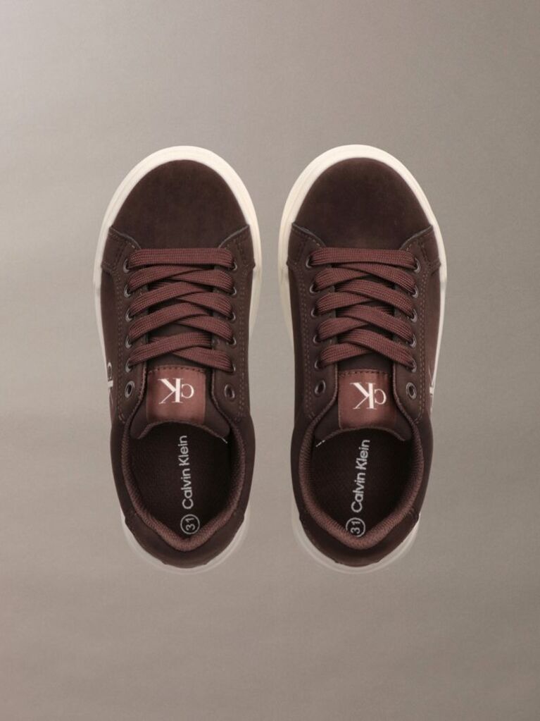 Καφέ Παιδικά Δετά Sneakers Με Χαμηλό Κόψιμο  Παιδικό Unisex