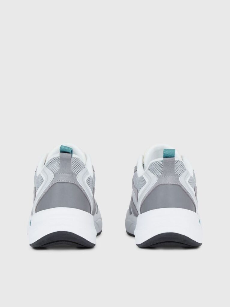 Multi Leather And Recycled Mesh Trainers  Men