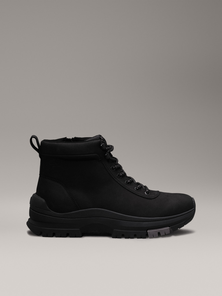 Black Leather Boots  Men