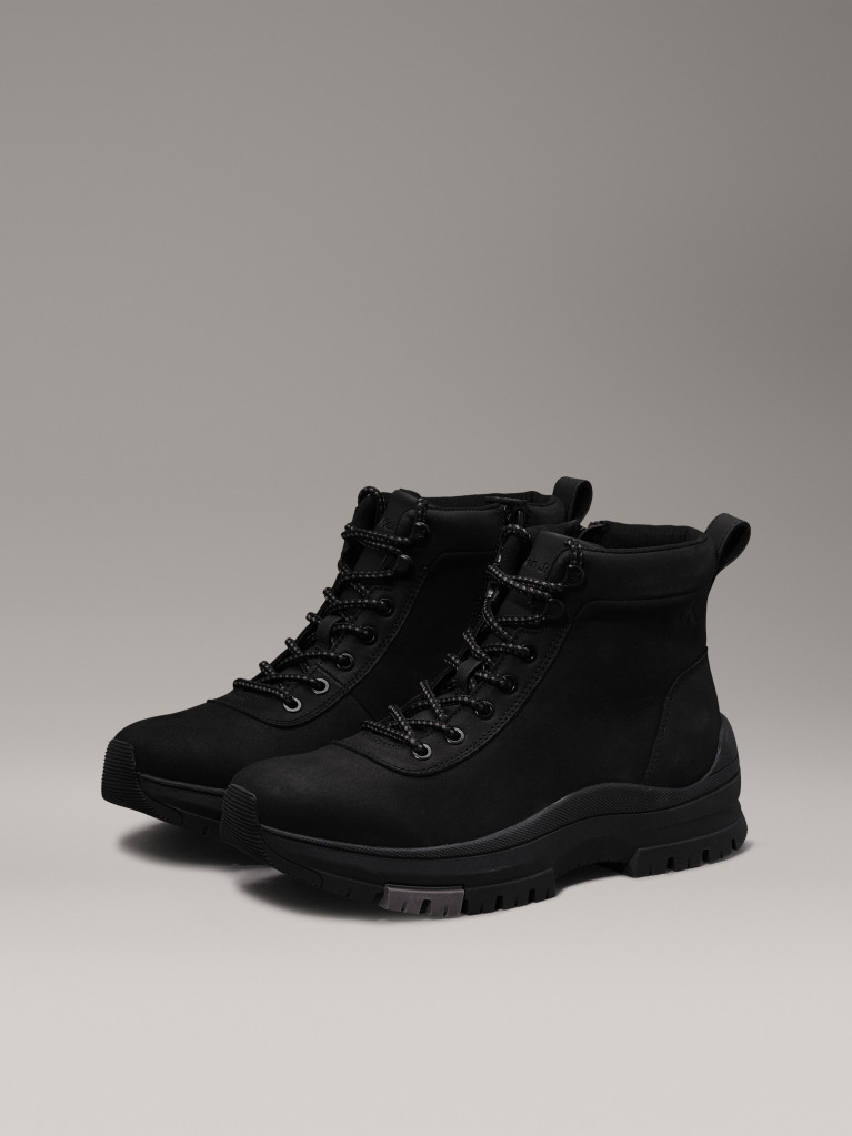 Black Leather Boots  Men