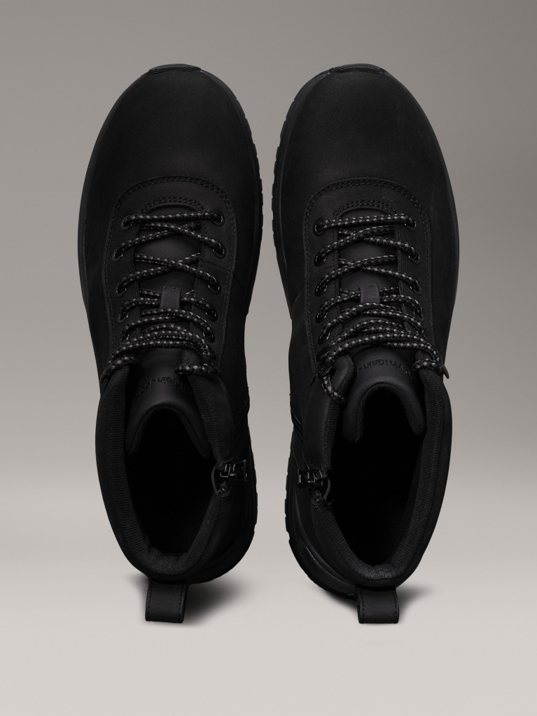 Black Leather Boots  Men