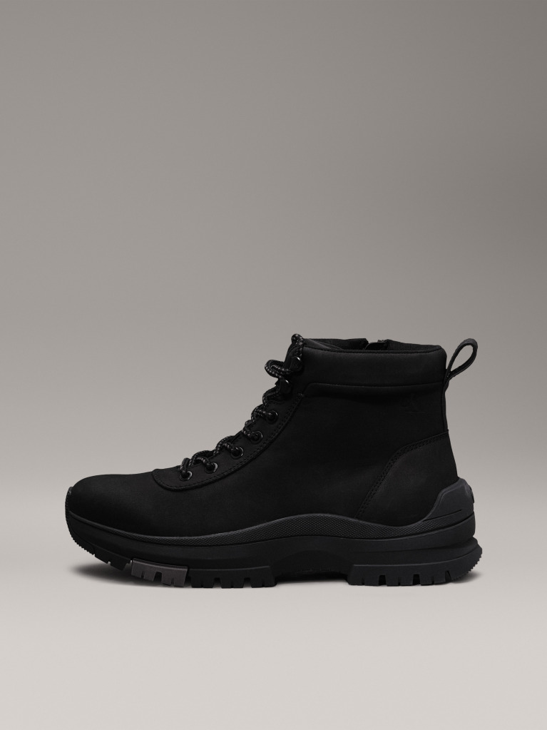 Black Leather Boots  Men