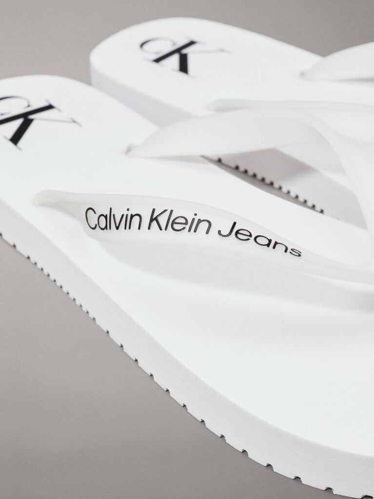 White Flip Flops  Men