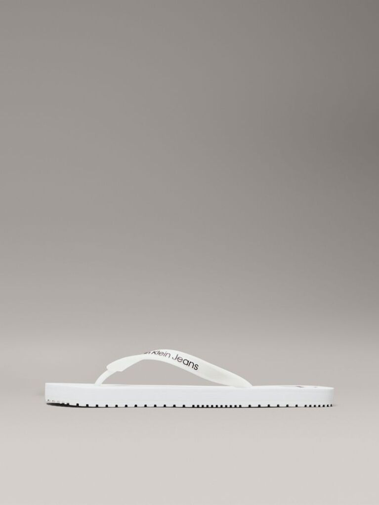 White Flip Flops  Men