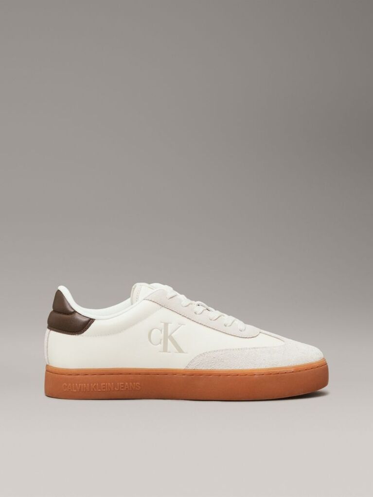 White Leather Trainers  Men