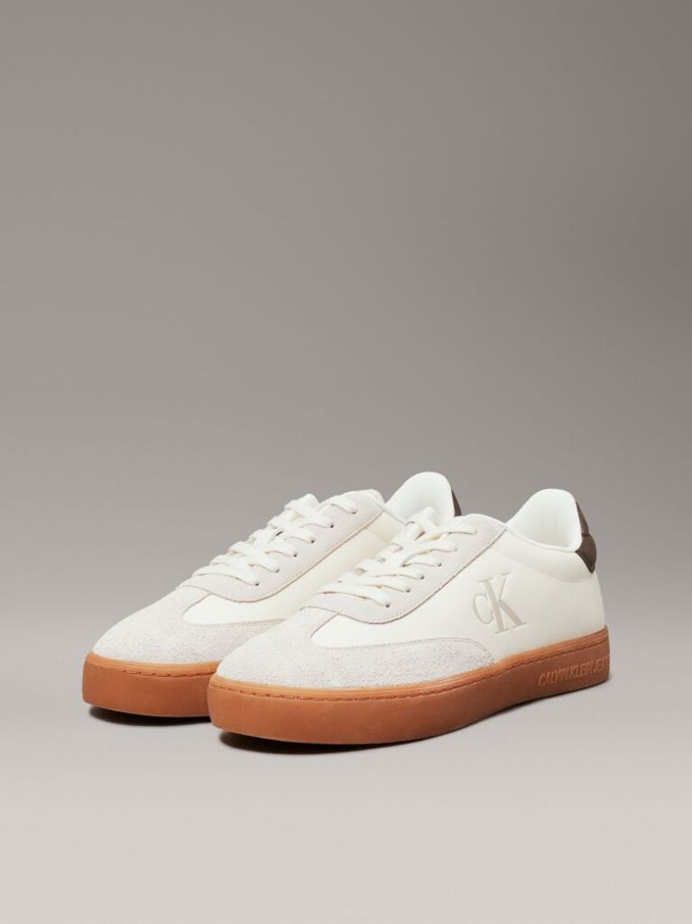White Leather Trainers  Men