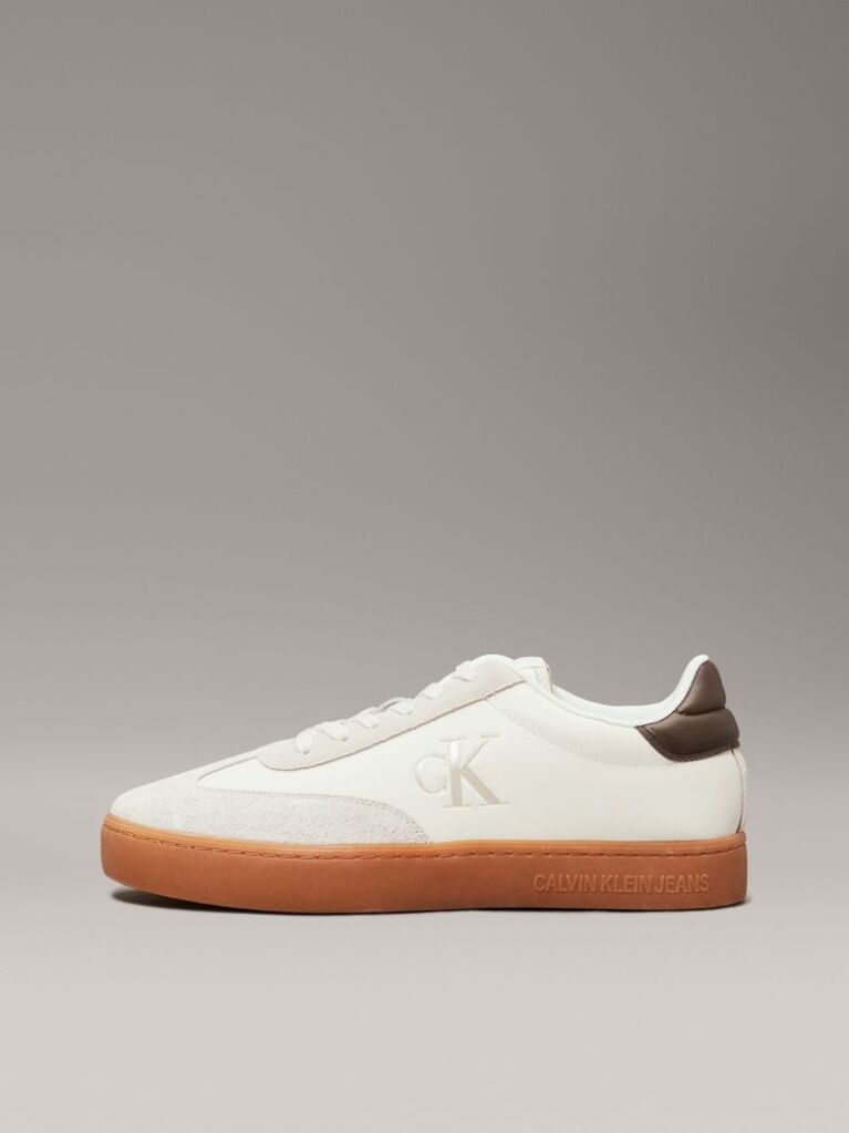 White Leather Trainers  Men
