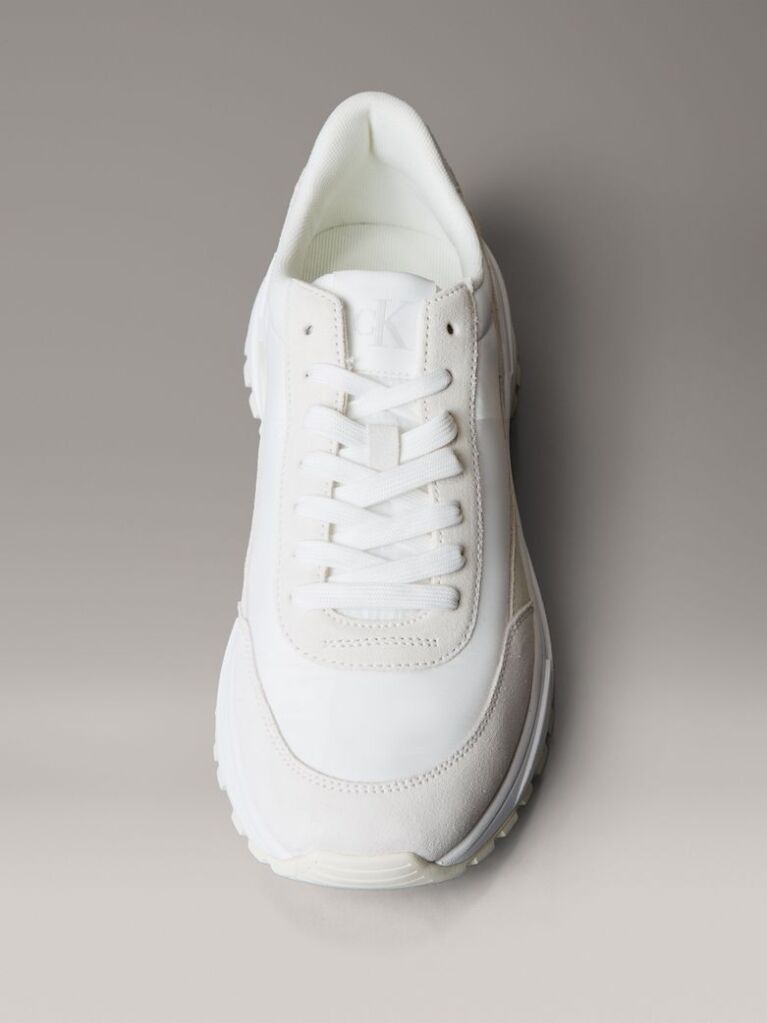White Suede Trainers  Men