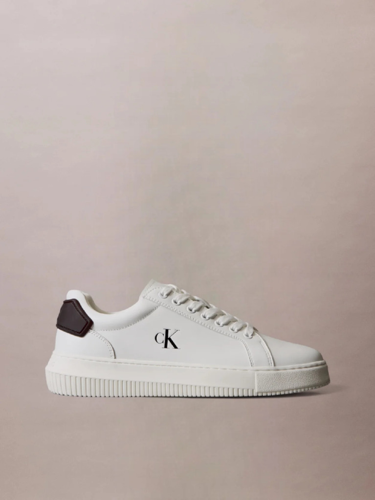 White Leather Trainers  Men