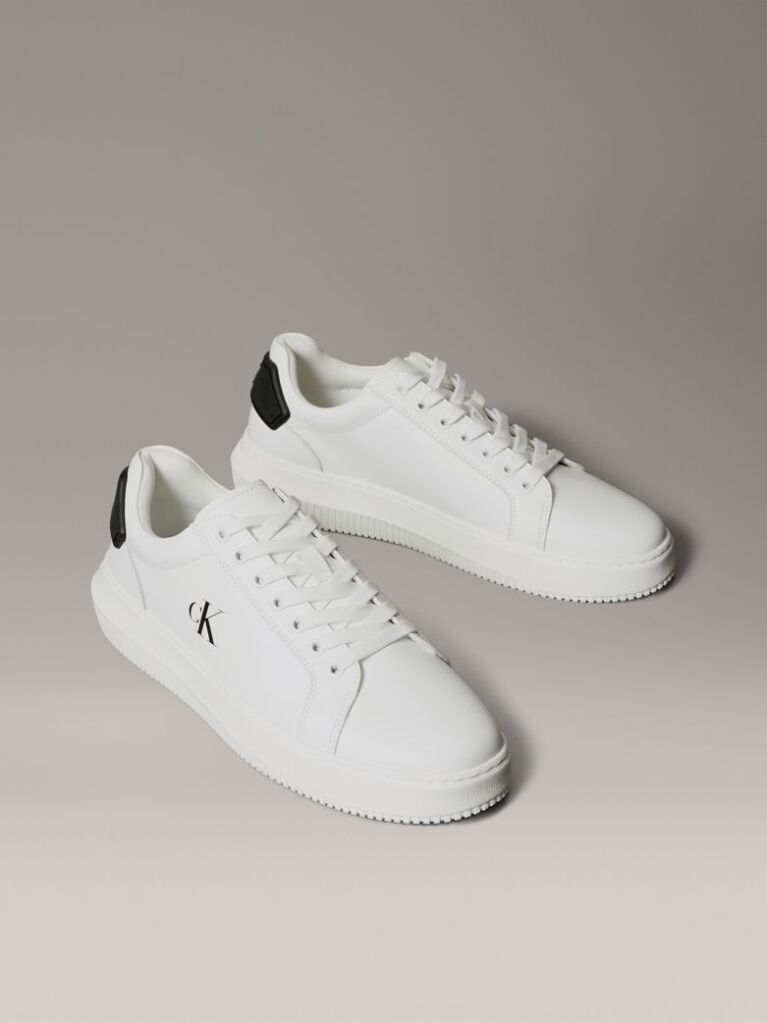 White Leather Trainers  Men