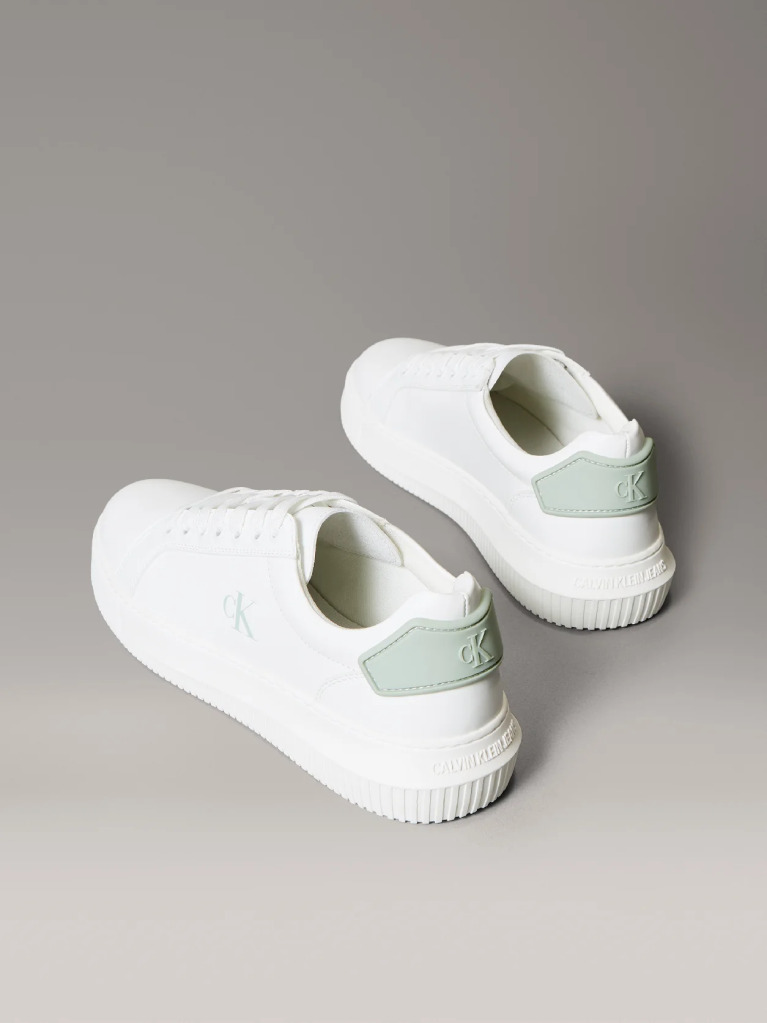 White Leather Trainers  Men