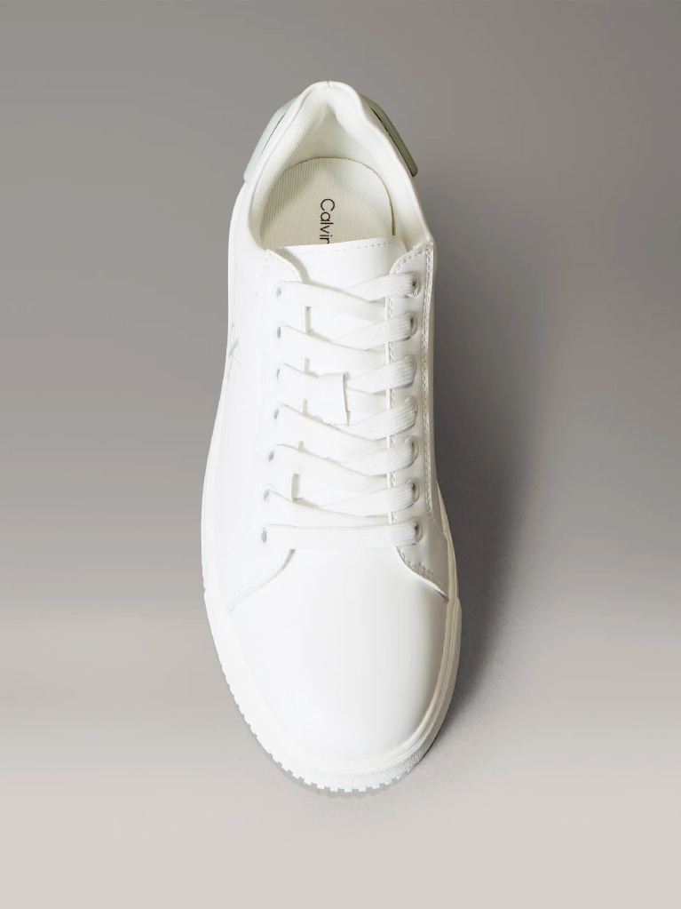 White Leather Trainers  Men