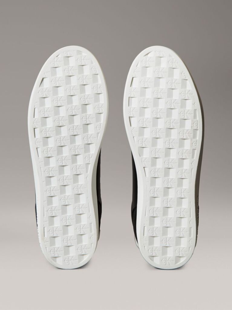 Black Leather Trainers  Men