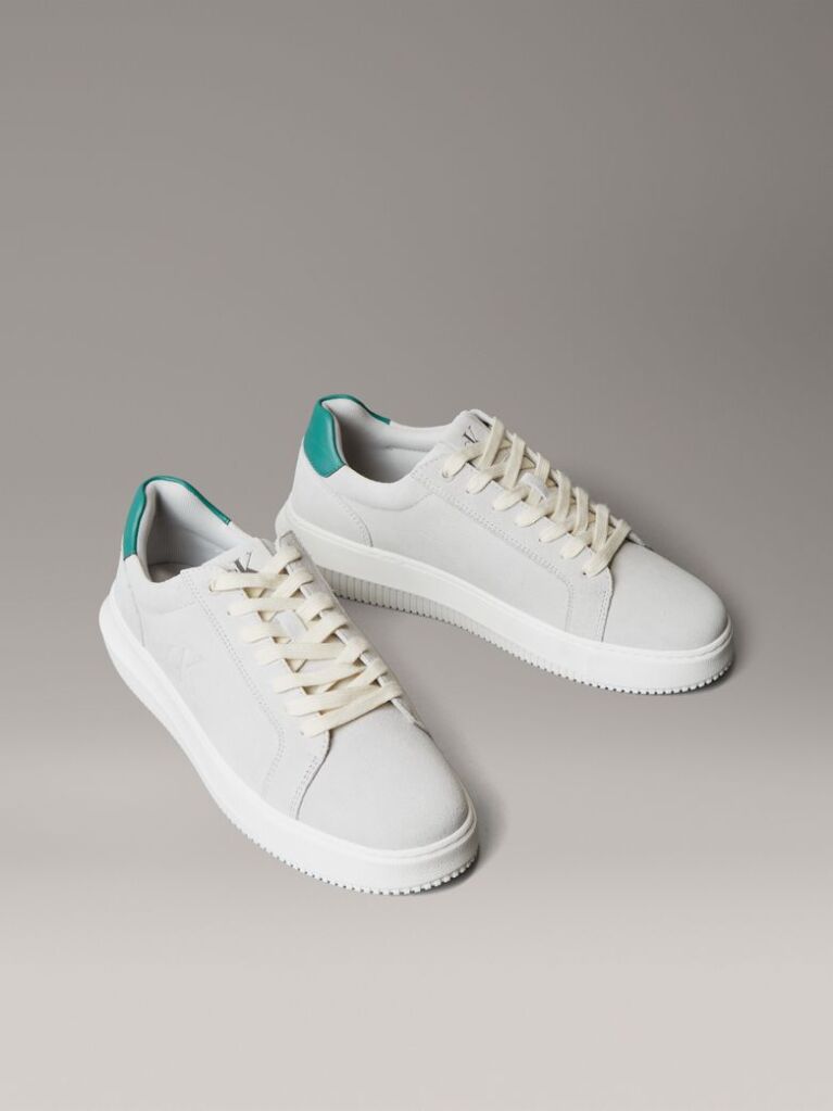 Λευκό Chunky Δερμάτινα Sneakers  Άνδρας