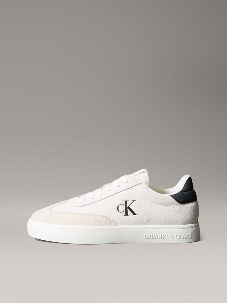 White Suede Trainers  Men