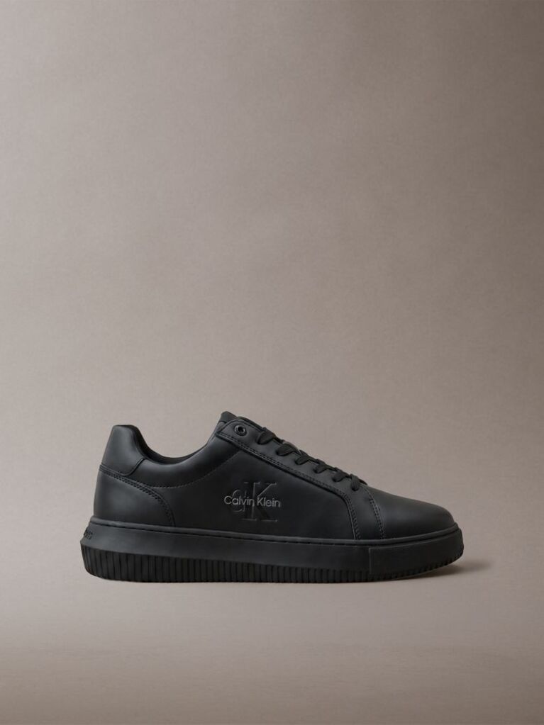 Μαύρο Δερμάτινα Sneakers  Άνδρας