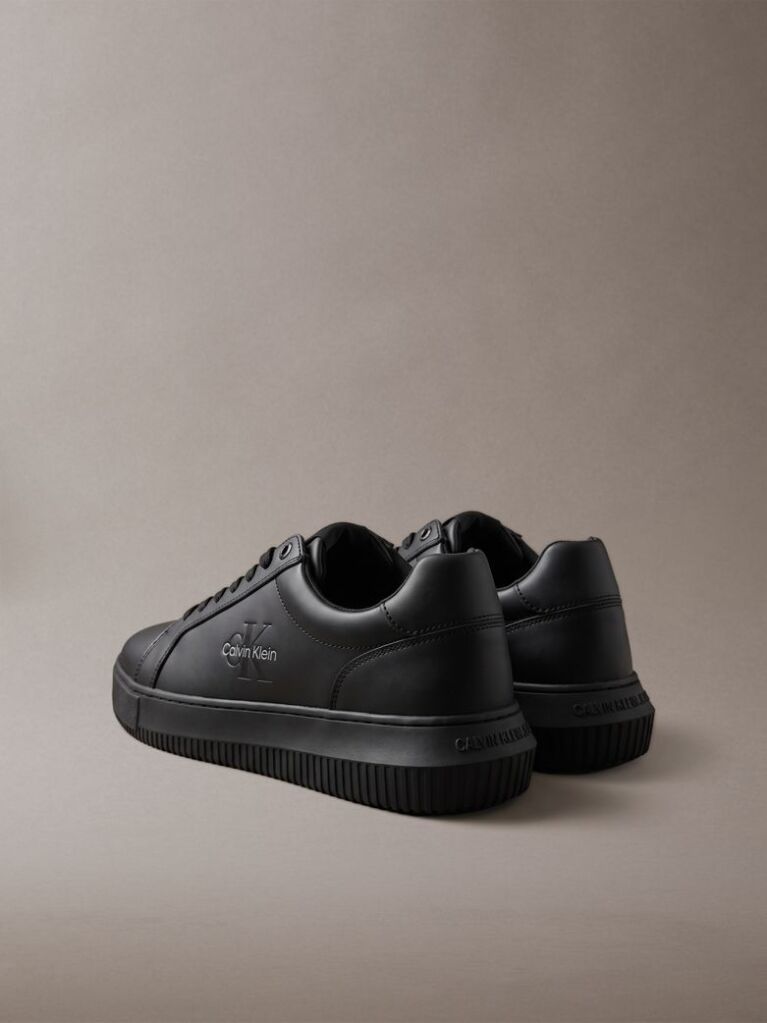 Μαύρο Δερμάτινα Sneakers  Άνδρας