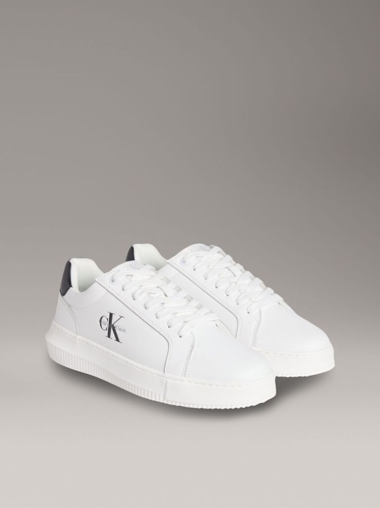 White Leather Trainers  Men