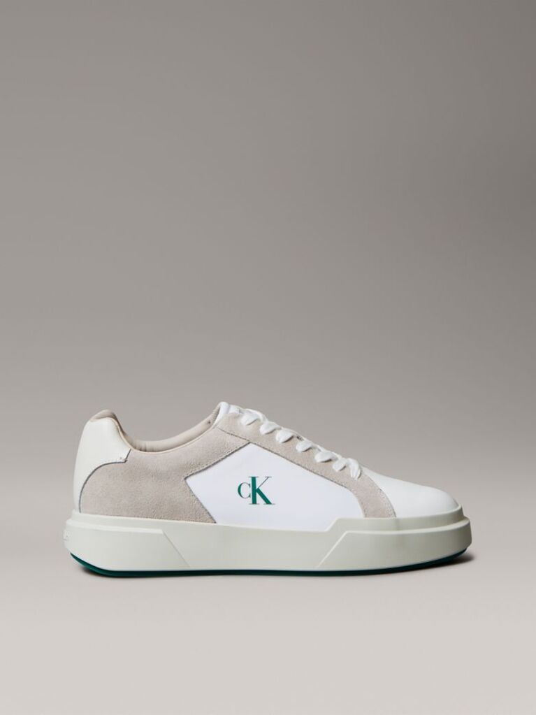 White Leather Durable Traction NYC Trainers  Men