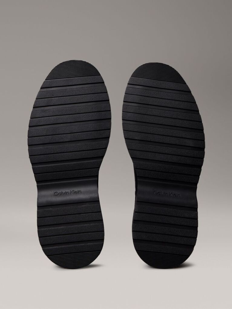 Black Tumbled Leather Chelsea Boots  Men