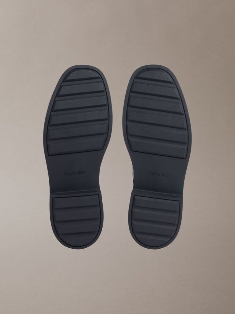 Black Leather Airfit® Lugged Desert Boots  Men