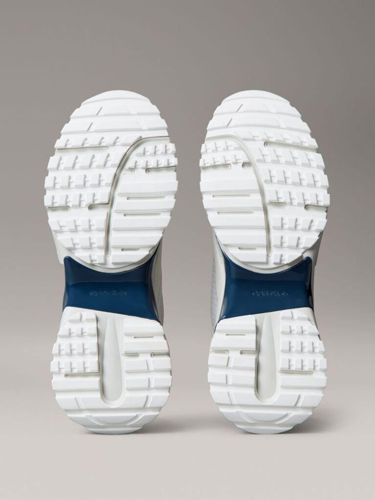 White Trailblazer — Mesh Mix Runner Trainers  Men