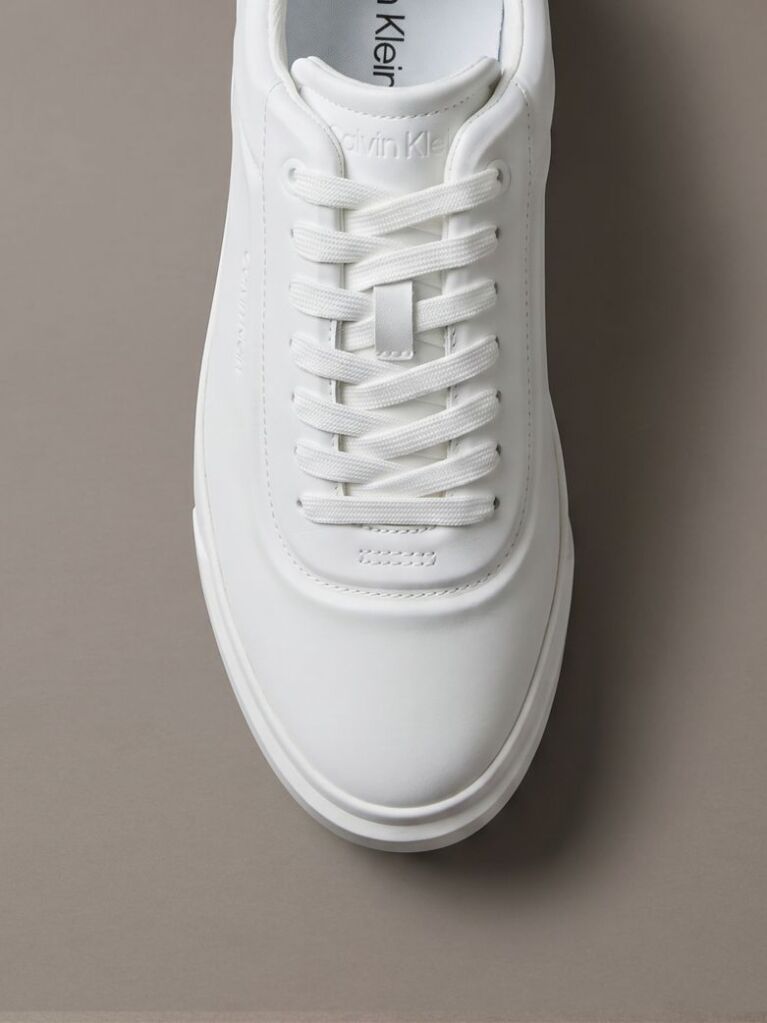 White Premier - Leather Signature Trainers  Men
