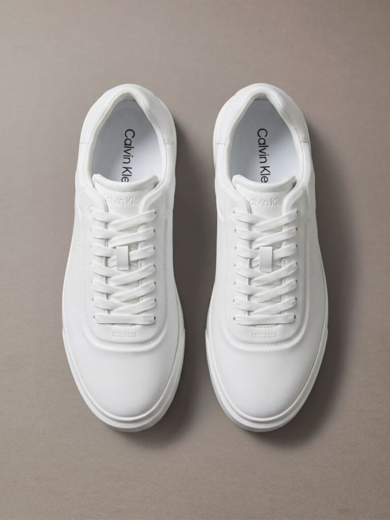 White Premier - Leather Signature Trainers  Men