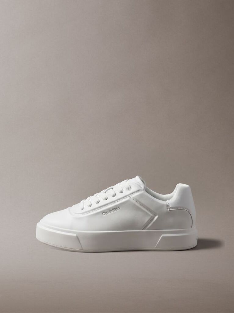 White Premier - Leather Signature Trainers  Men