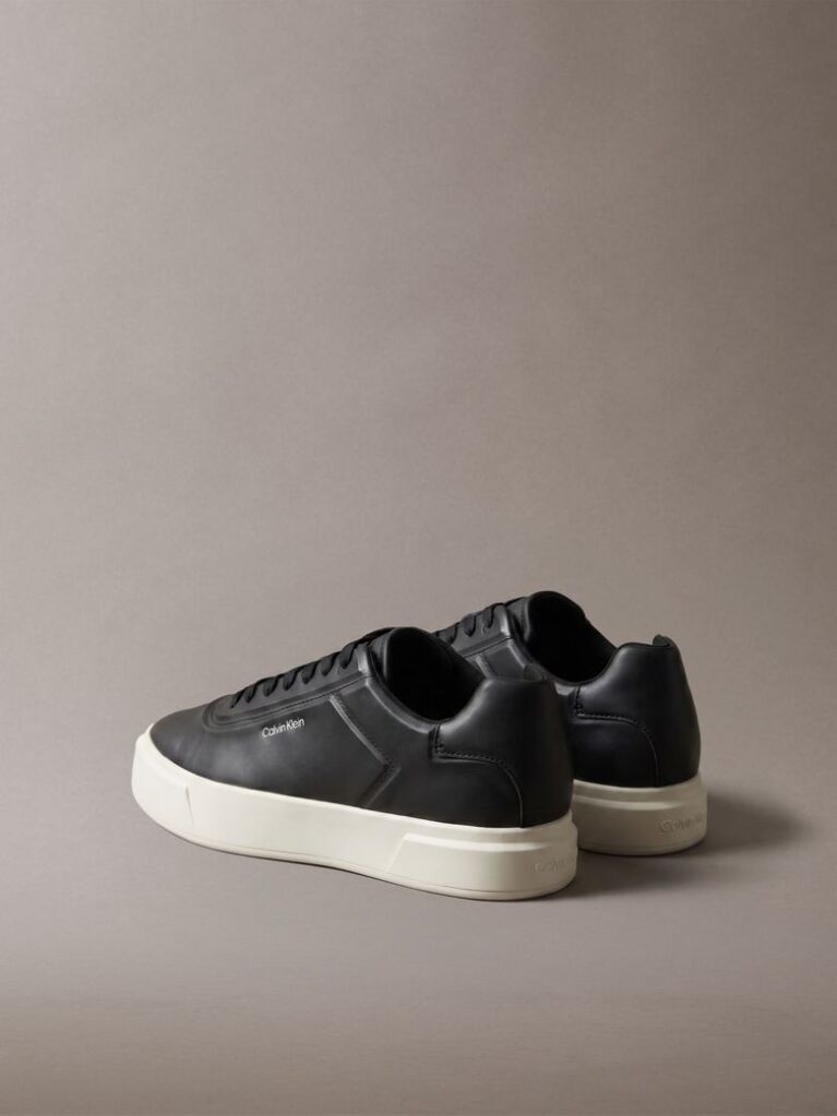 Black Premier - Leather Signature Trainers  Men