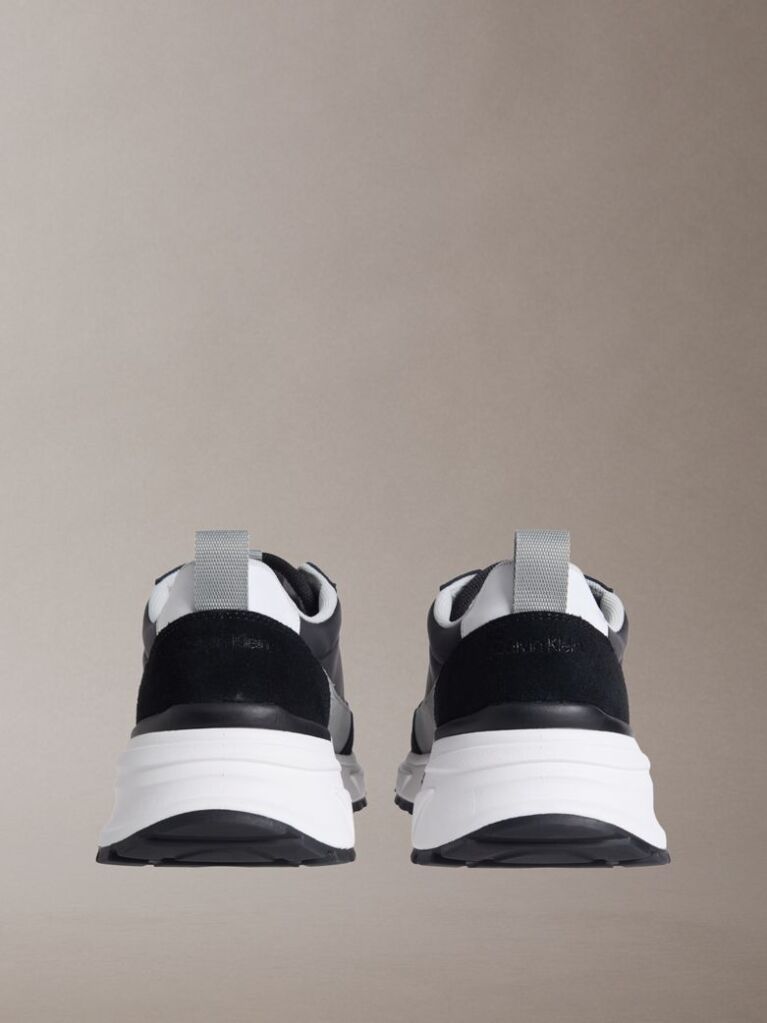 Black Suede and Nylon Runner Trainers  Men